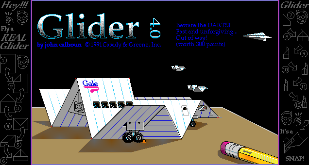 Glider 4.0 title screen
