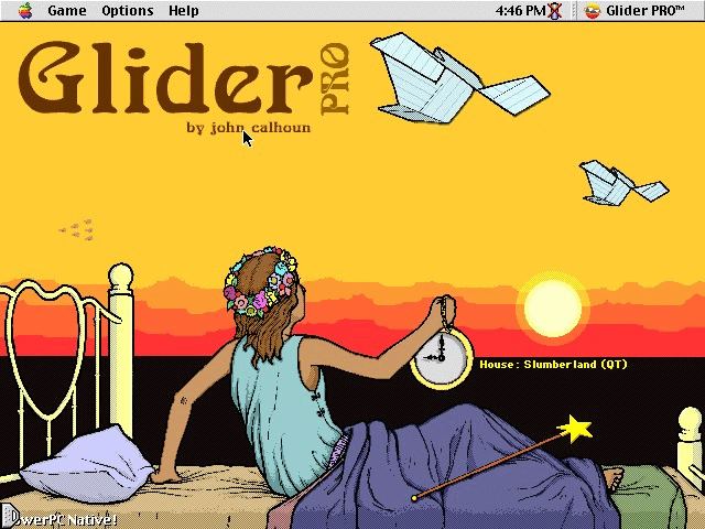 Glider PRO title screen