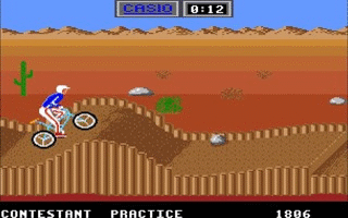 California Games -- the BMX event on the desert track