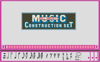 Music Construction Set -- the score editor, notes on a staff